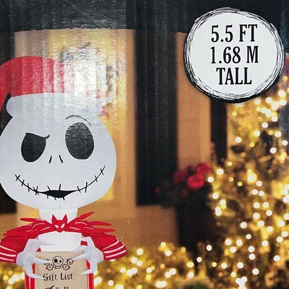 Disney Jack Skellington 5.5 FT Inflatable The Nightmare Before Christmas Light U - Picture 3 of 6
